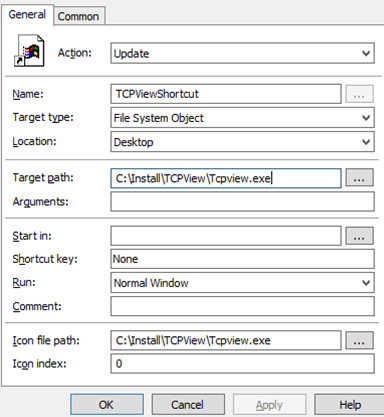 gpo: shortcut settings