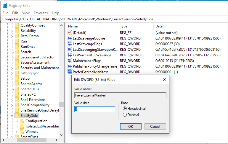 PreferExternalManifest - rdp scaling