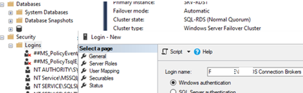 SQL Server RDS permissions