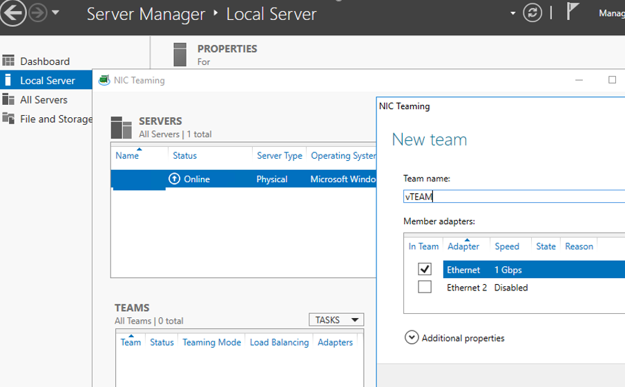 windows server 2012 configuring nic teaming