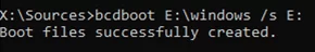 bcdboot - recreate windows boot files on mbr disk