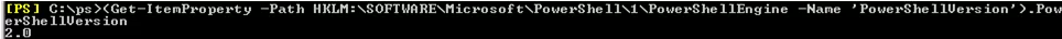 get 'PowerShellVersion' on windows server 2008 r2 / winn 7