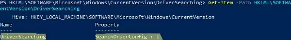 getting registry key properties powershell