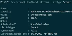 New-TenantAllowBlockListItems with PowerShell