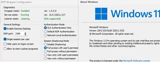 rdpwrapper on windows11