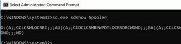 sc.exe sdshow Spooler - show service permissions