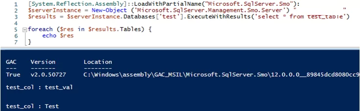 using SQL Server Management Studio module in powpershell to run SQL query 