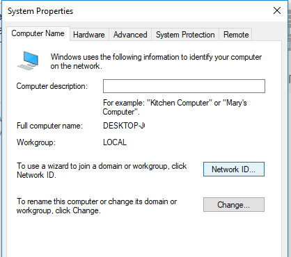 windows 10 Network ID wizard